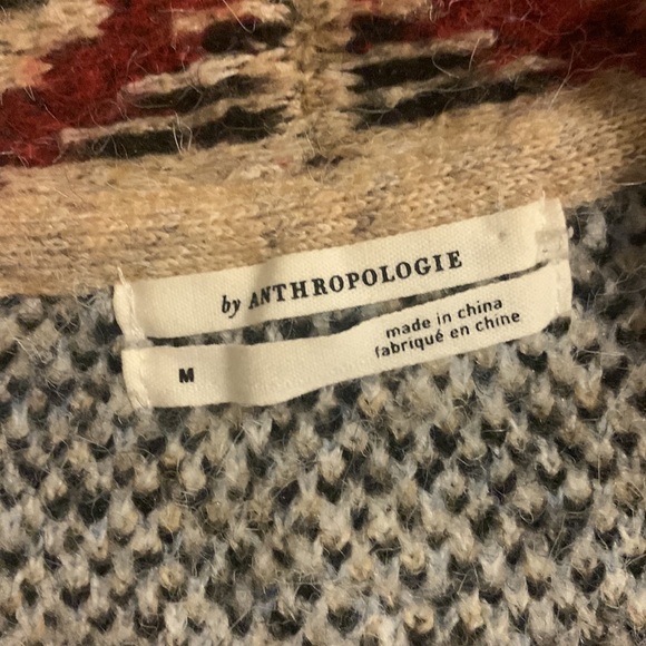 Anthropologie Paloma fringe cardigan animal print long cardigan M - Picture 6 of 9